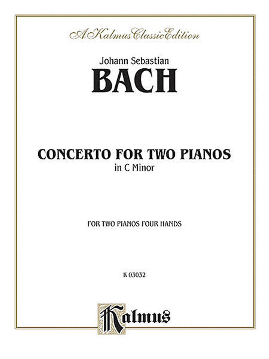 Johann Sebastian Bach: Concerto For Two Pianos