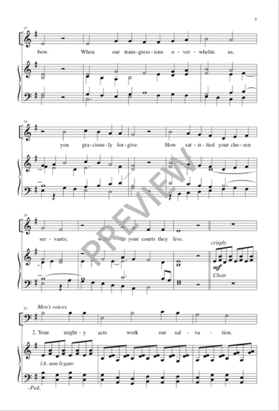 Psalm 65: Praise Is Your Right, O God Unison Choir scores gallery preview page 3