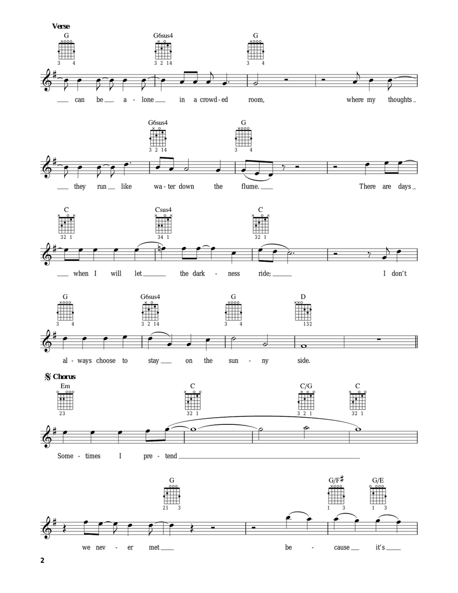 Harder To Forgive Acoustic Guitar scores gallery preview page 2