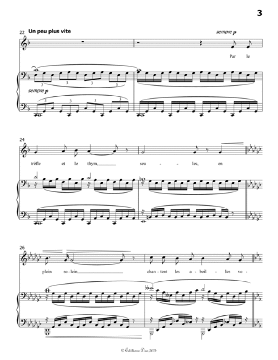 Phidylé, by Henri Duparc, in E Major Voice scores gallery preview page 5
