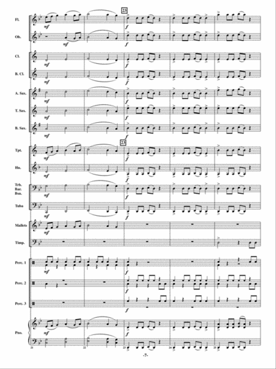 Procession of the Gladiators Concert Band scores gallery preview page 6