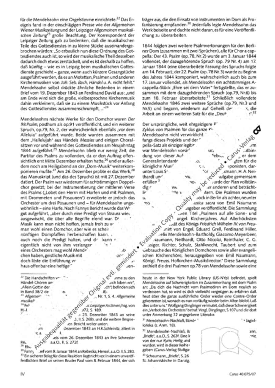Psalm 98 (Der 98. Psalm) 4-Part scores gallery preview page 5