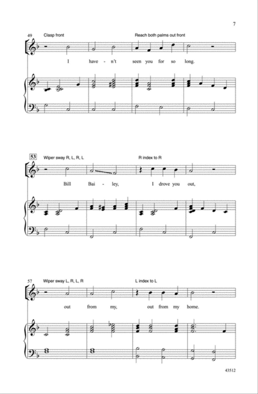 Bill Bailey Choir scores gallery preview page 5