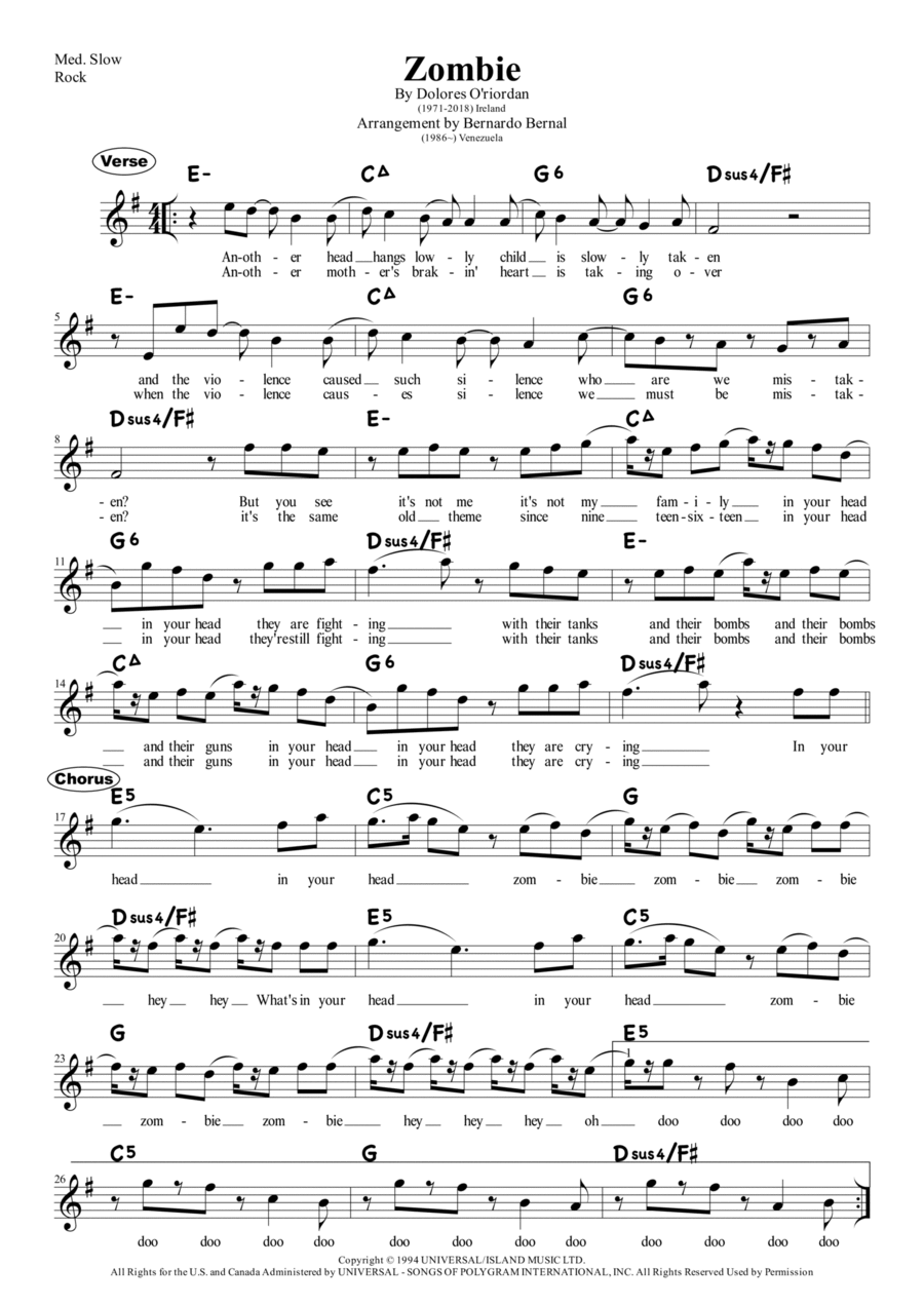 Zombie Piano scores gallery preview page 1