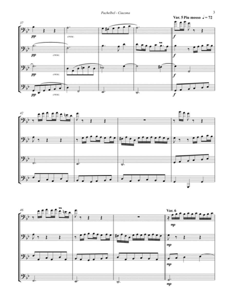 Ciacona - Theme & 22 Variations for Tuba Quartet image number null
