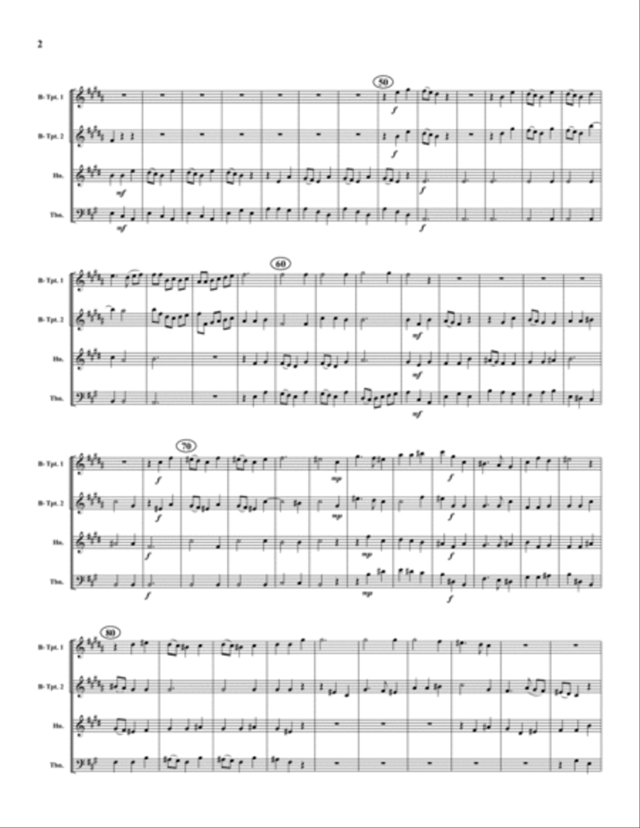 And the Glory of the Lord Brass Quartet scores gallery preview page 2