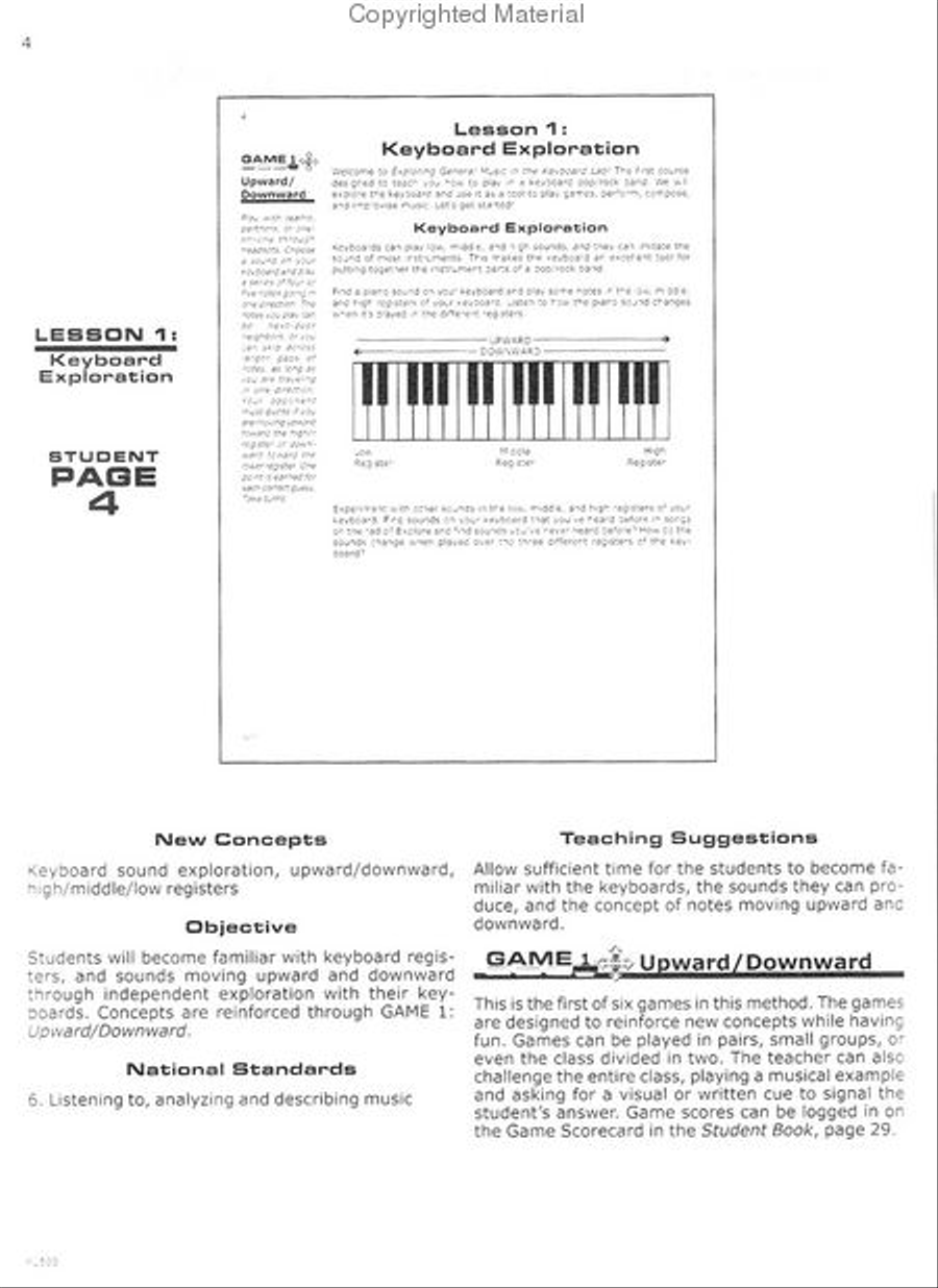 Exploring General Music In The Keyboard Lab - Teacher's Guide