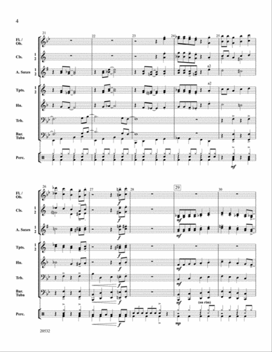 Big Band Bop Concert Band scores gallery preview page 4