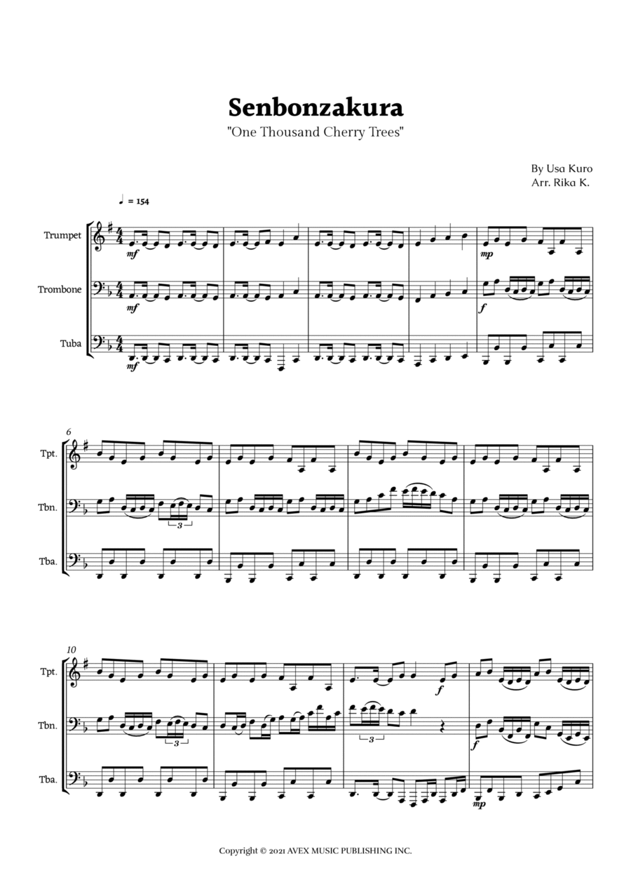 Senbonzakura Chamber Music scores gallery preview page 1