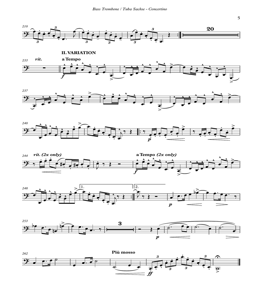 Ernst sachse concertino bass hot sale trombone