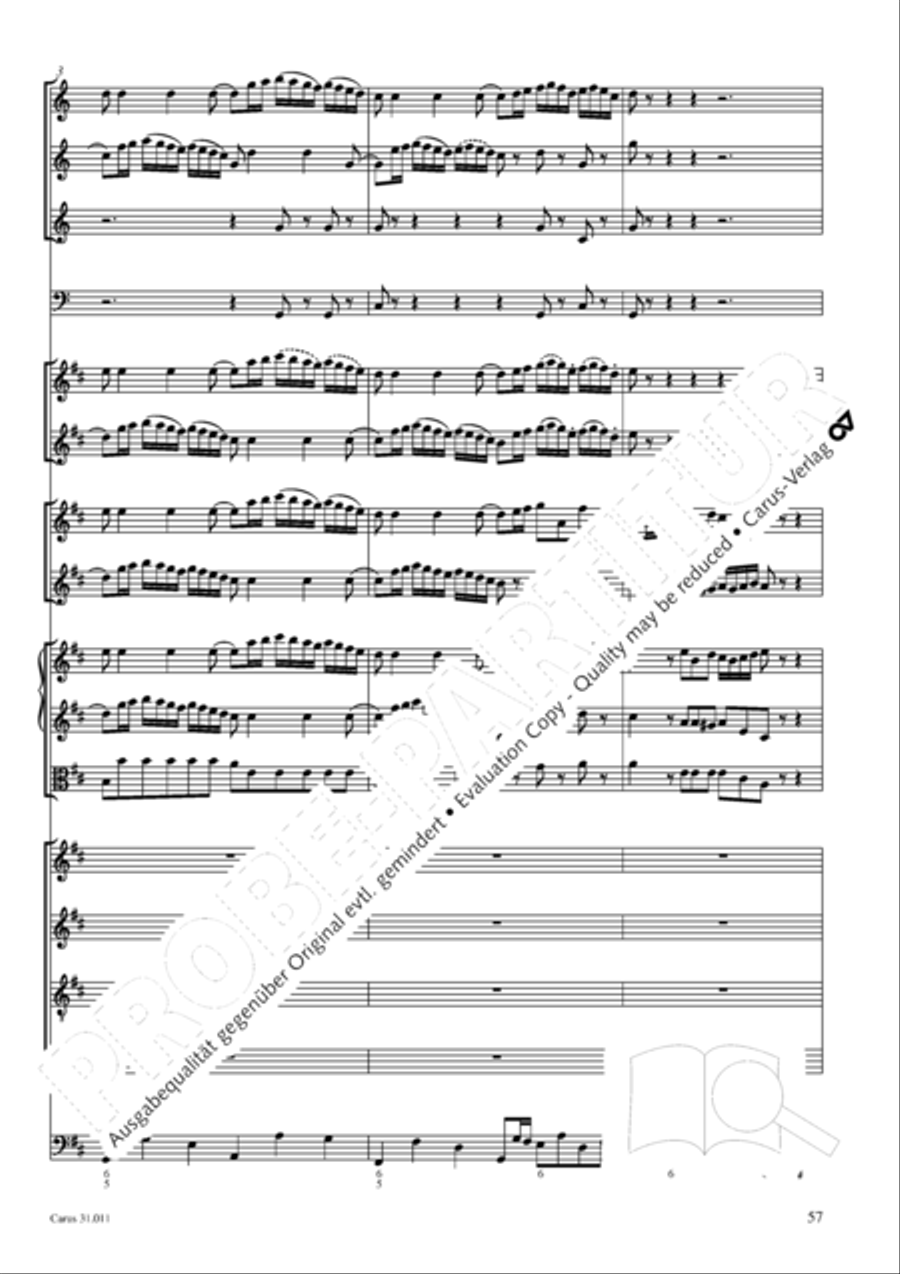 Lobet Gott in seinen Reichen (Himmelfahrtsoratorium) 4-Part scores gallery preview page 58
