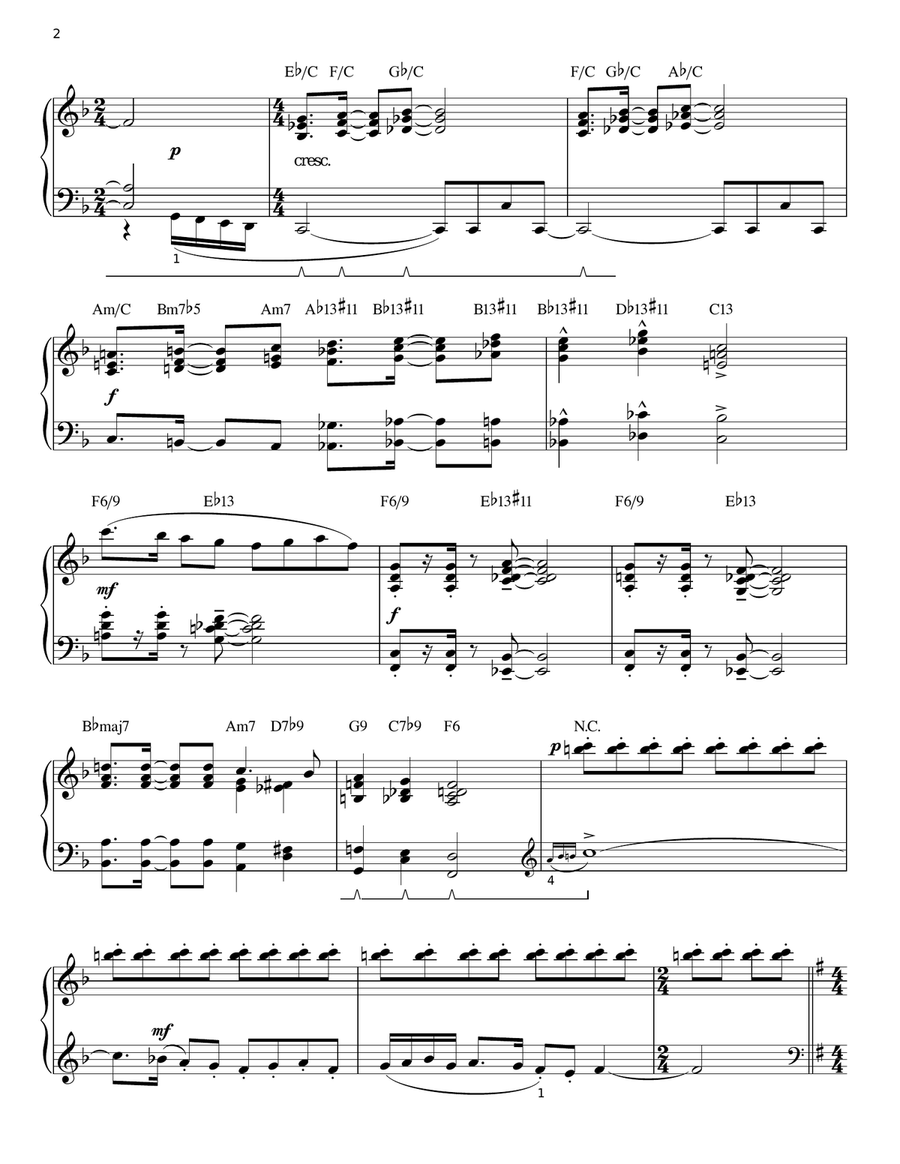 Deck The Hall [Jazz version] (arr. Phillip Keveren) Piano Solo scores gallery preview page 2
