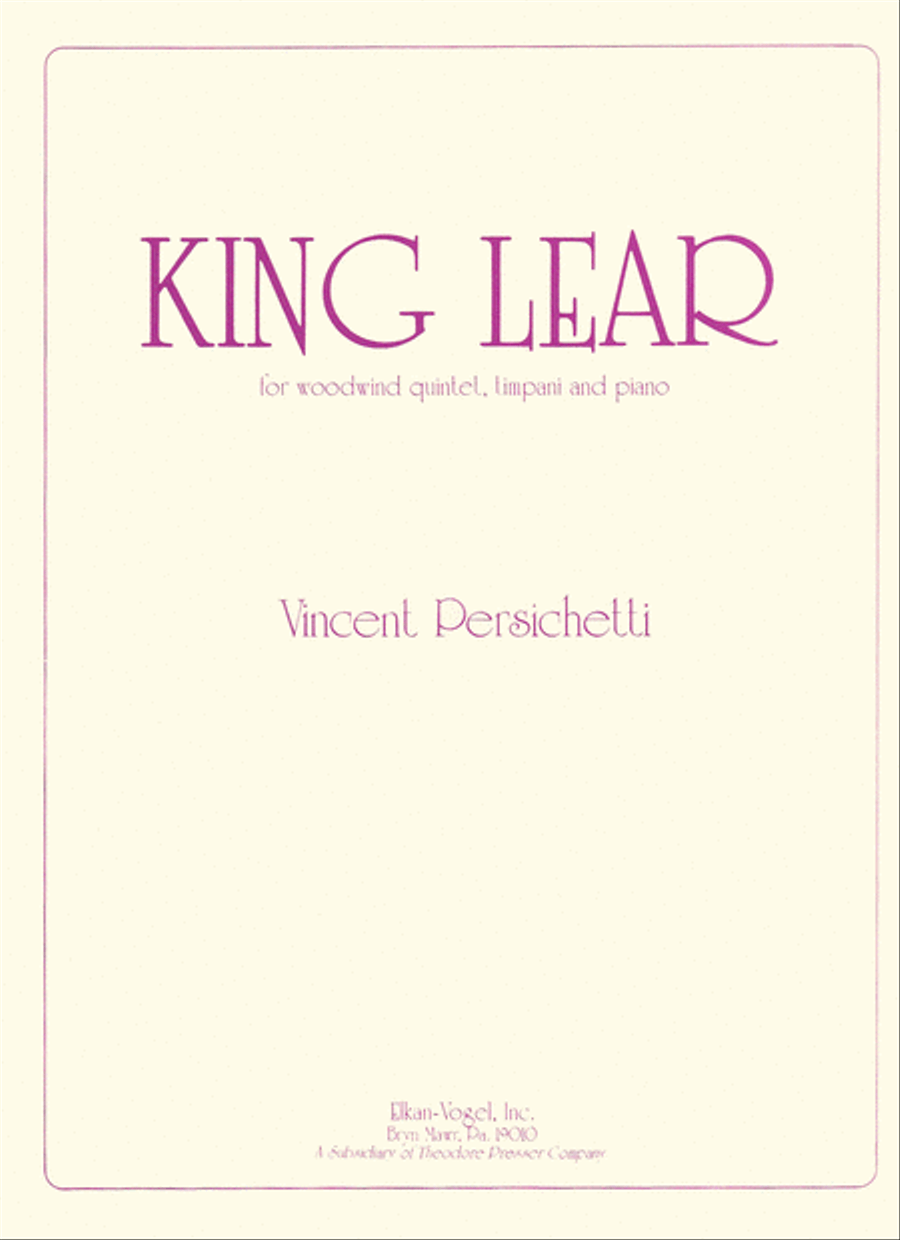 King Lear Chamber Music scores gallery preview page 1