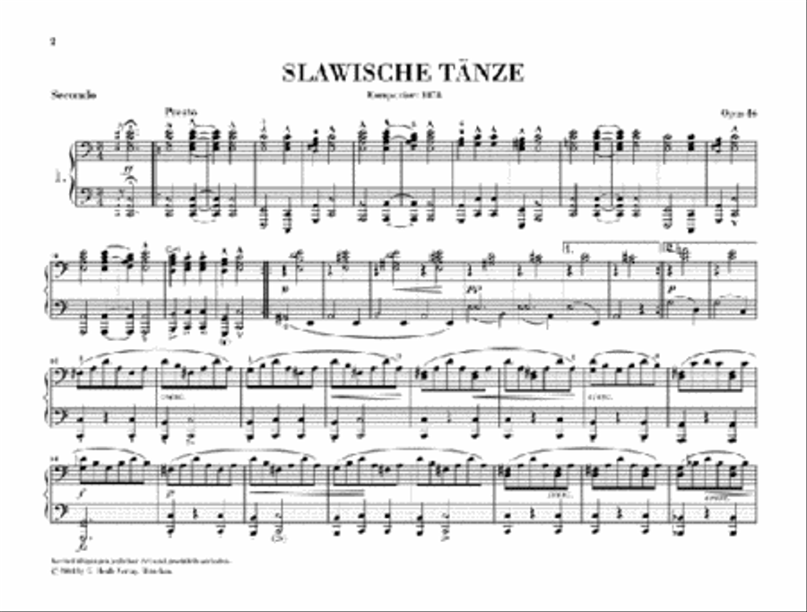 Slavonic Dances Op. 46 Piano Solo scores gallery preview page 4