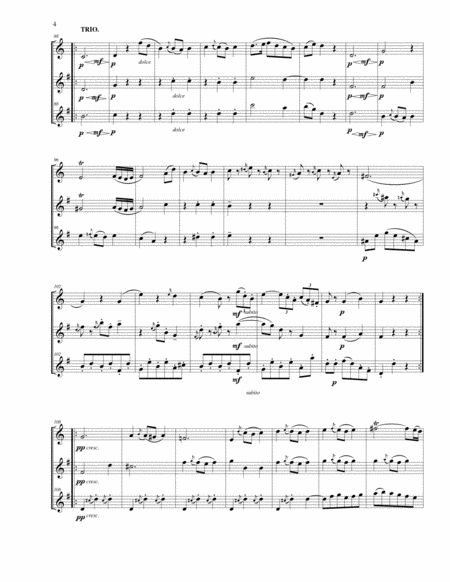Minuet for Saxophone Trio (SAB), arranged from original for Basset Horns