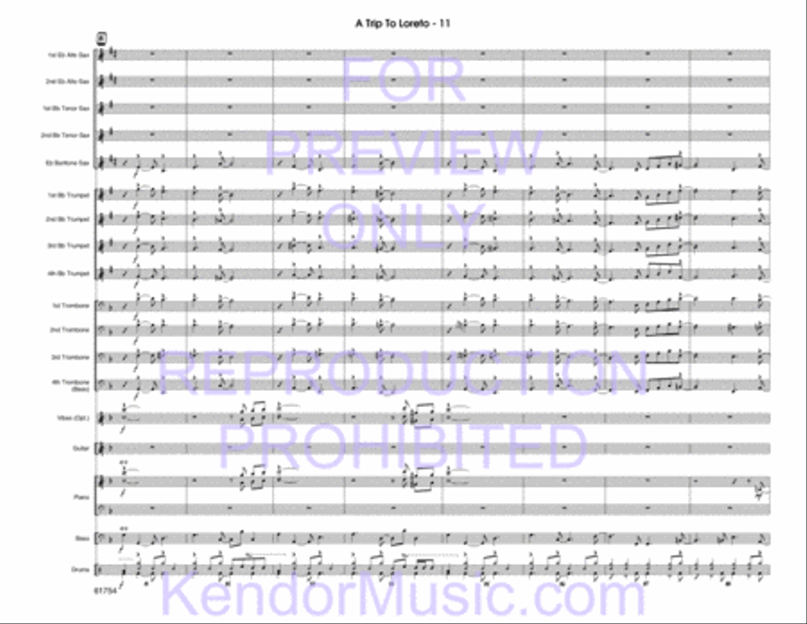 Trip To Loreto, A (Full Score) Jazz Ensemble scores gallery preview page 13