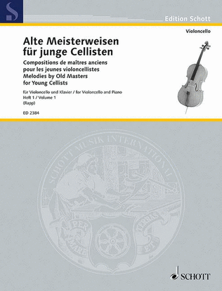 Book cover for Melodies by Old Masters for Young Cellists