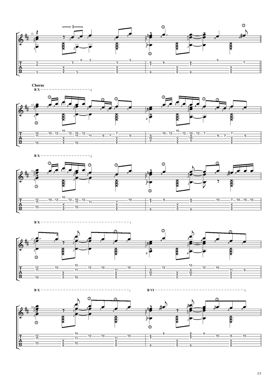 Best Part Guitar Tablature scores gallery preview page 2