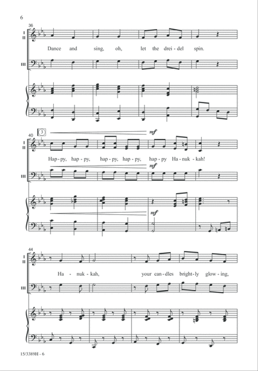 Hanukkah, Season of Joy! 3-Part scores gallery preview page 6
