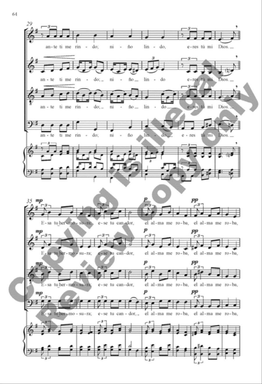 The Snow Lay On the Ground: Nine Festive Carol Settings 4-Part scores gallery preview page 41