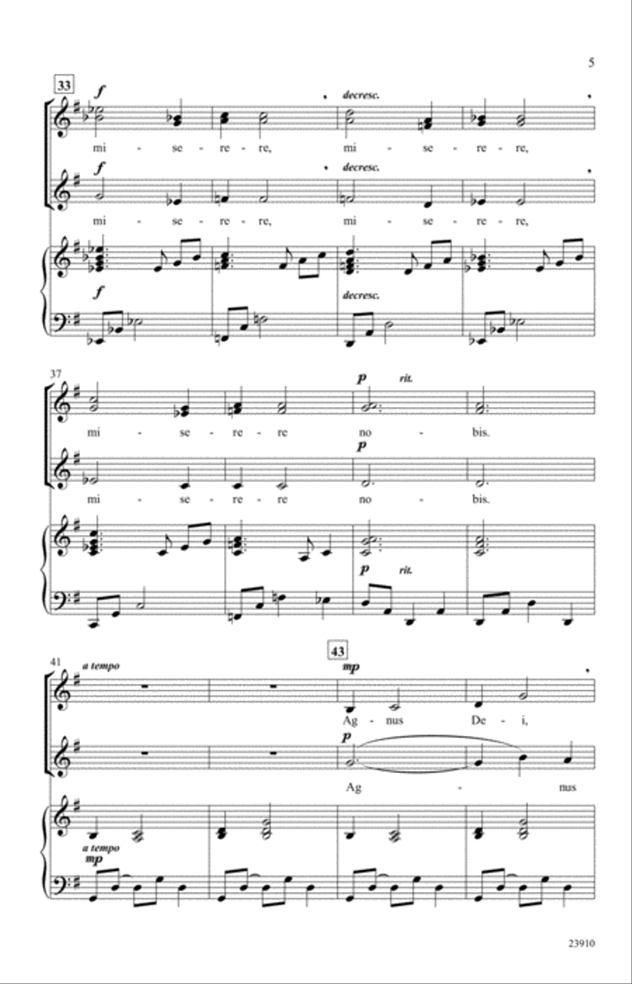 Agnus Dei Agnus Dei SSA scores gallery preview page 4