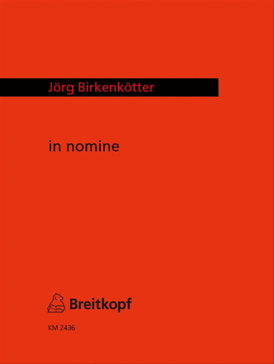 in nomine Chamber Music scores gallery preview page 1