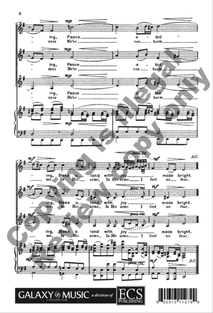 Sheep May Safely Graze (Choral Score)