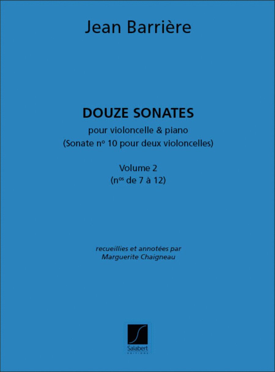 12 Sonates Vol.2 Violoncelle-Piano