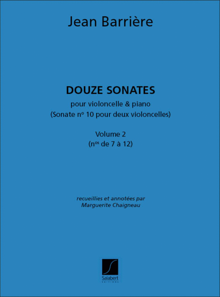 12 Sonates Vol.2 Violoncelle-Piano