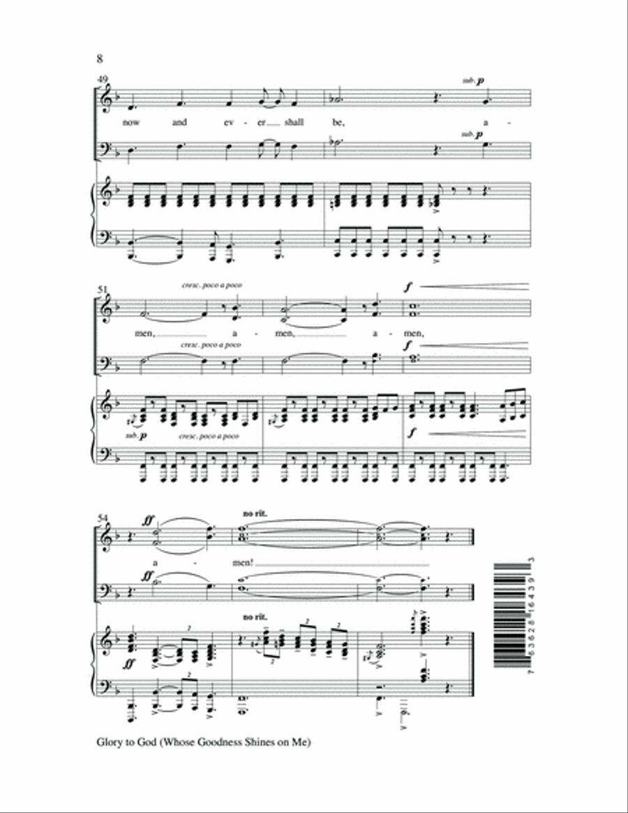 Glory to God (Whose Goodness Shines on Me) 3-Part scores gallery preview page 8
