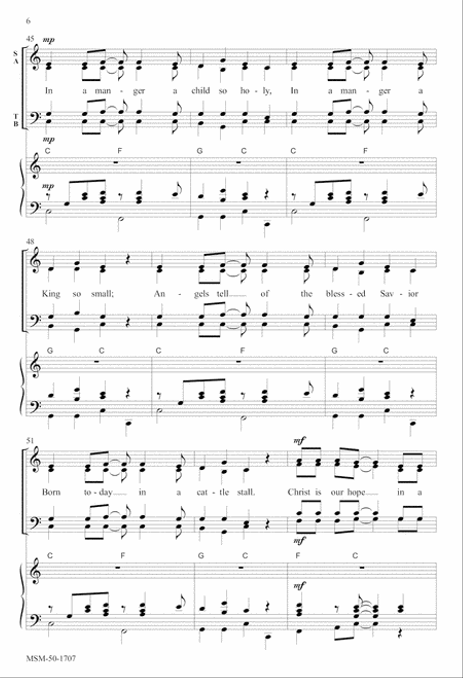 In a Manger In a Manger 4-Part scores gallery preview page 6