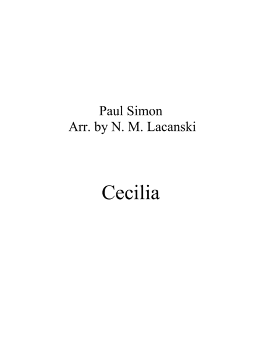 Cecilia Cecilia Soprano Saxophone scores gallery preview page 1