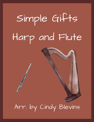 Simple Gifts, for Harp and Flute