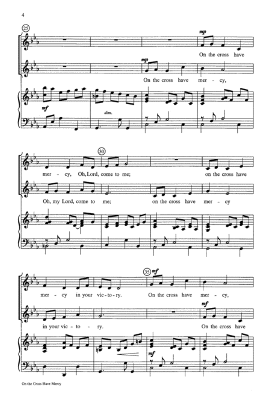 On the Cross Have Mercy On the Cross Have Mercy 2-Part scores gallery preview page 4