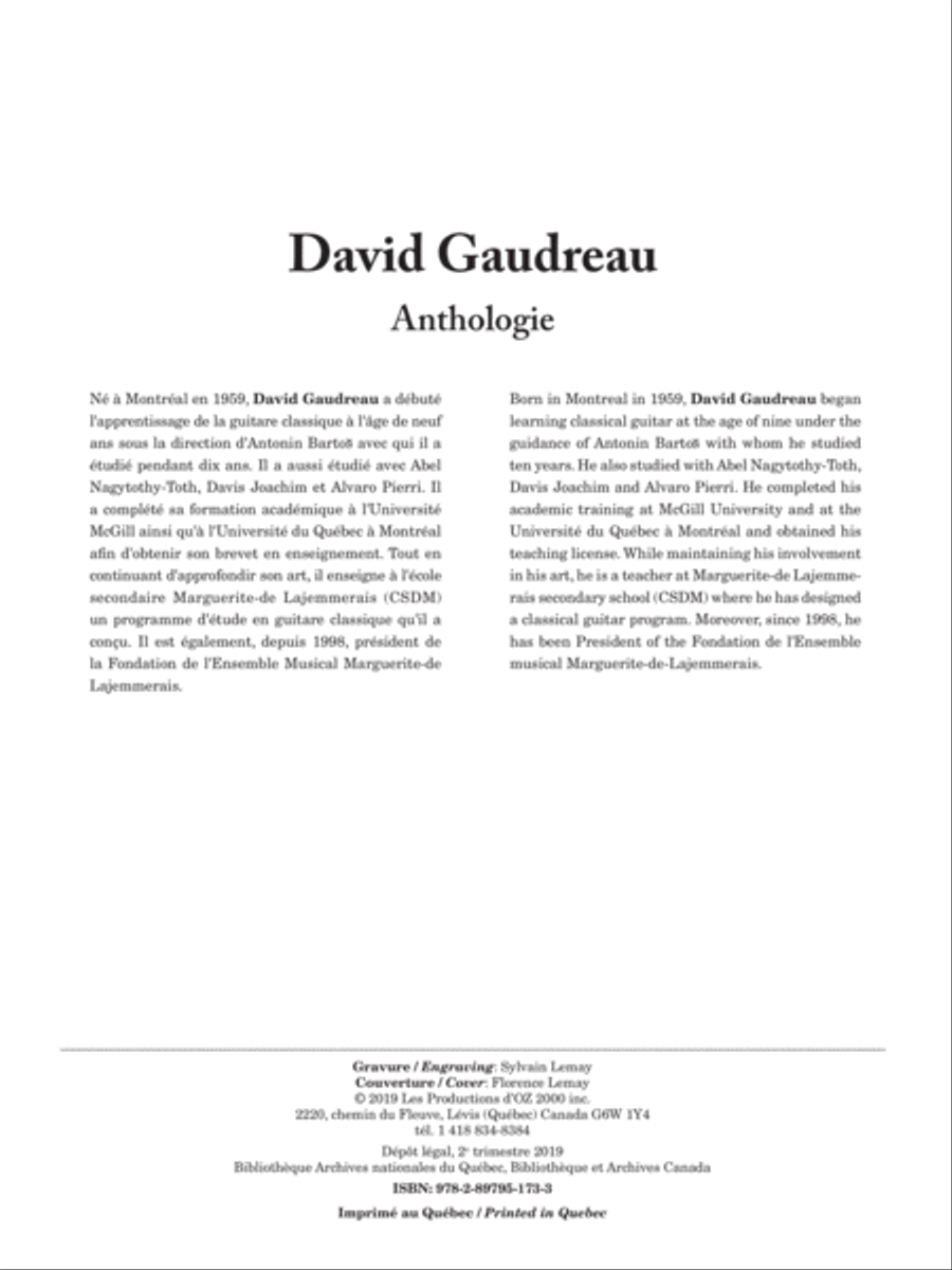Anthologie Classical Guitar scores gallery preview page 1