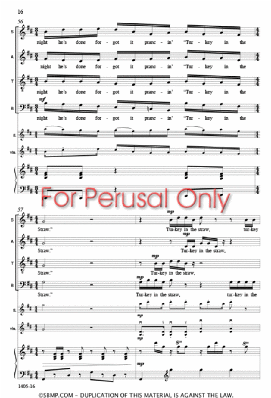 The Bunk-House Orchestra - SATB Octavo 4-Part scores gallery preview page 15