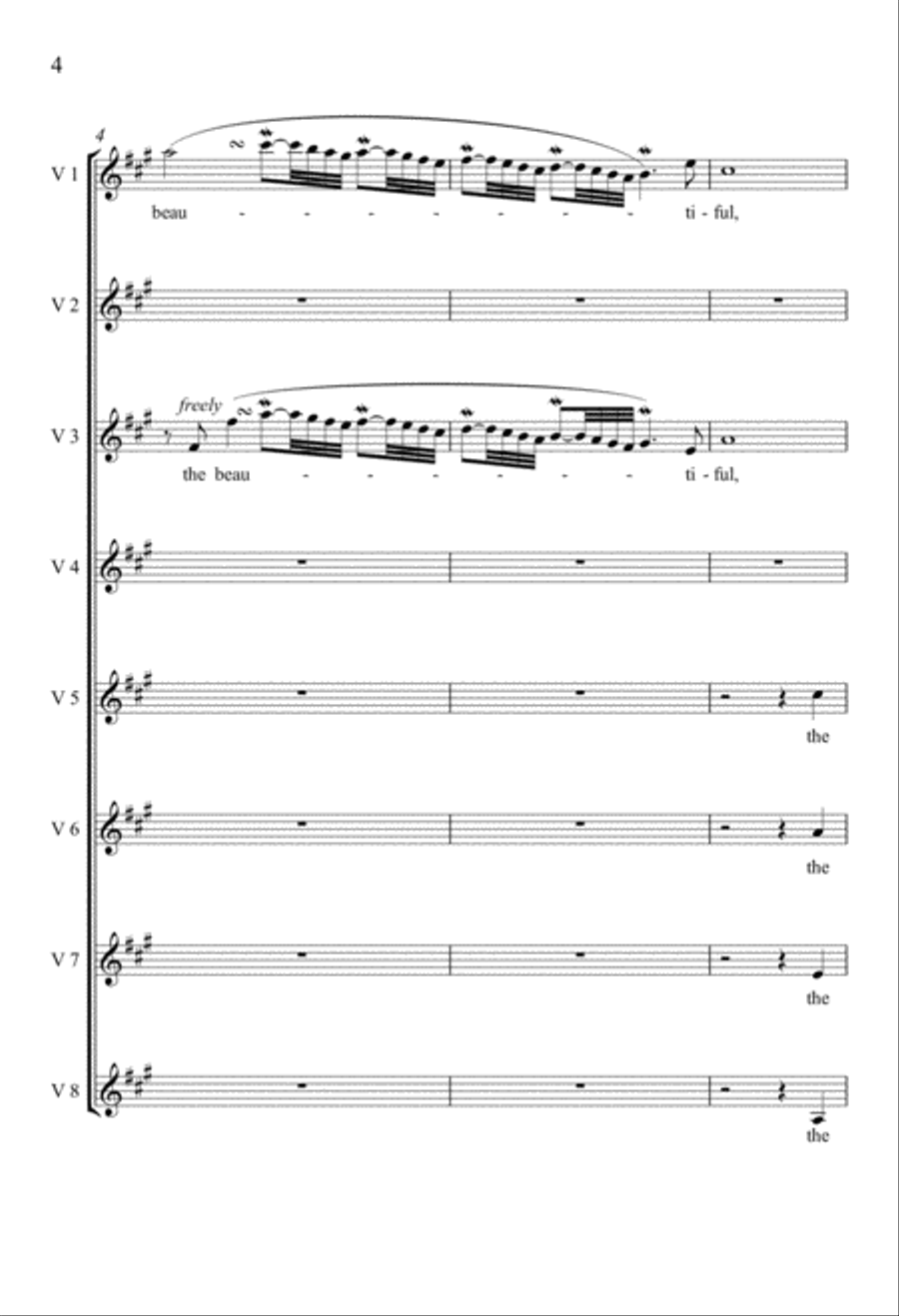 Pity the Beautiful A Cappella scores gallery preview page 4
