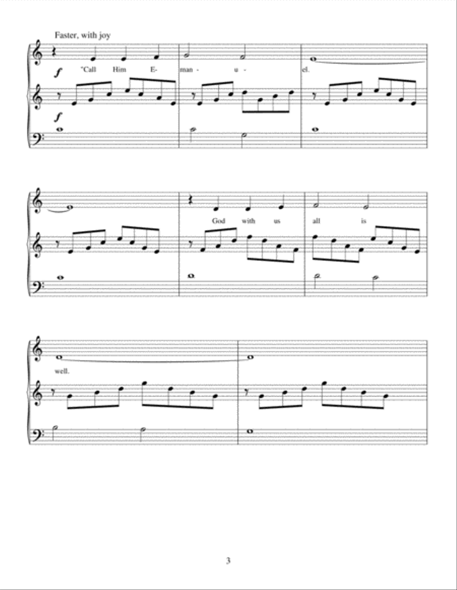Call Him Emmanuel (Mary's Song) Unison Choir scores gallery preview page 3
