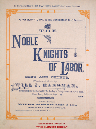 The Noble Knight of Labor. Song and Chorus
