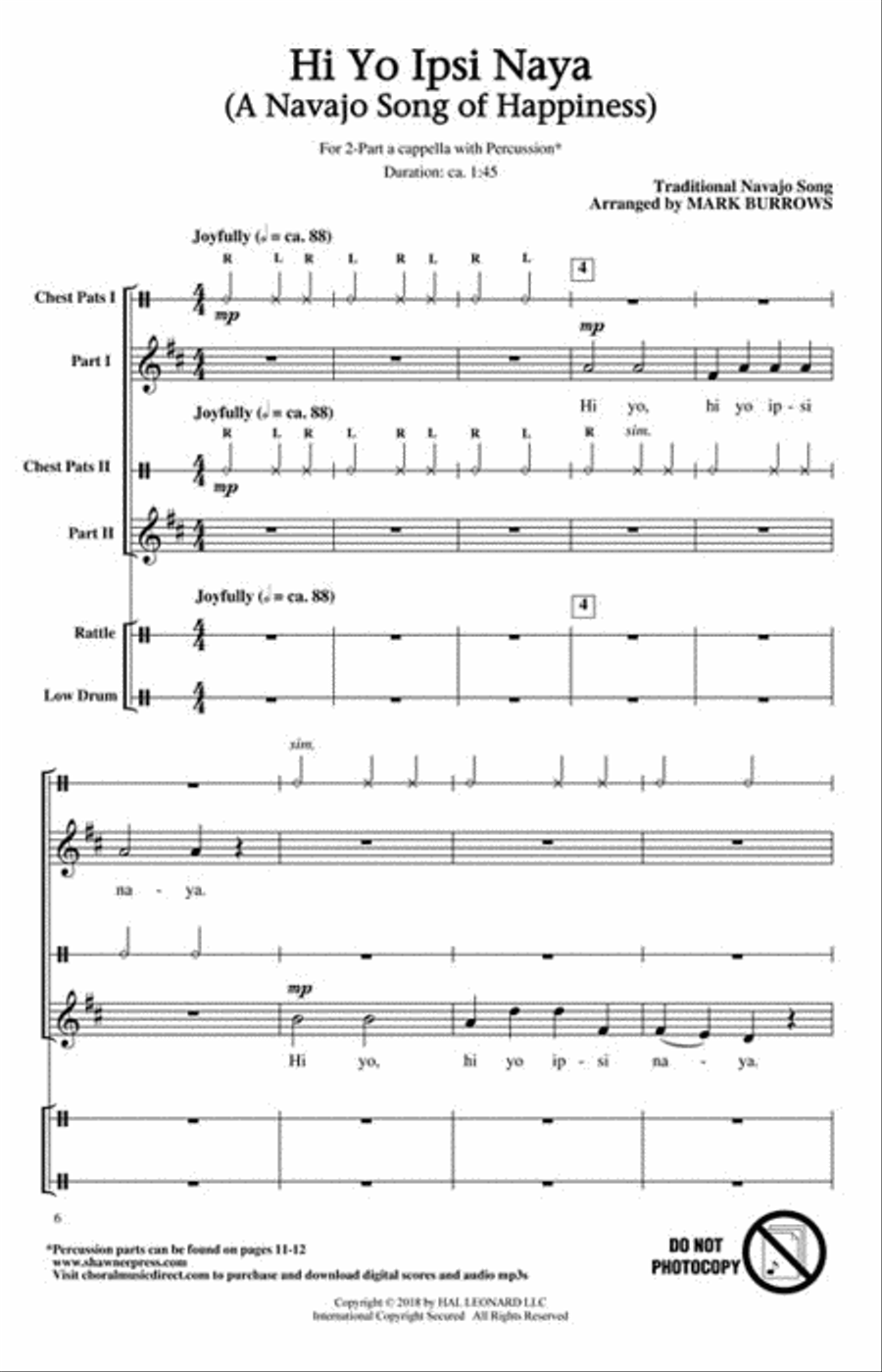 Hi Yo Ipsi Naya 2-Part scores gallery preview page 2