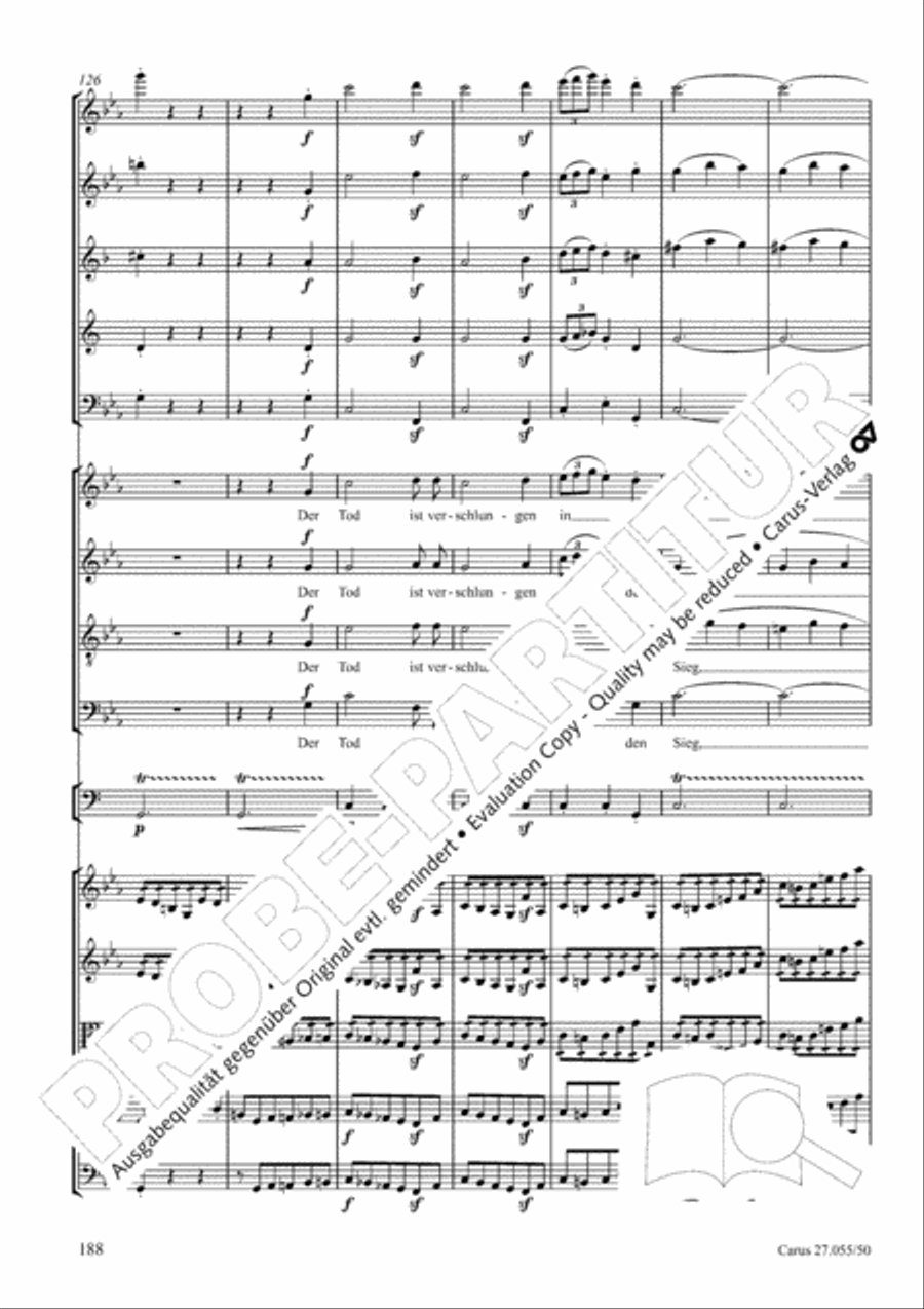 Ein Deutsches Requiem (German Requiem) 4-Part scores gallery preview page 195