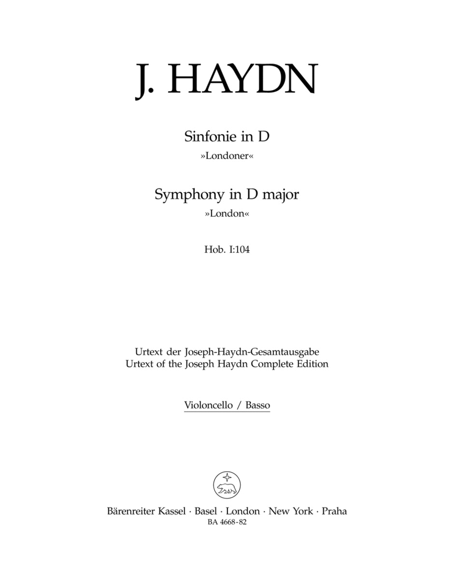 Symphony D major Hob. I:104 