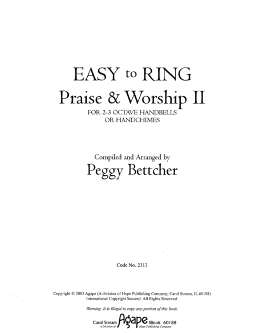 Easy to Ring Praise and Worship 3-Octaves scores gallery preview page 2