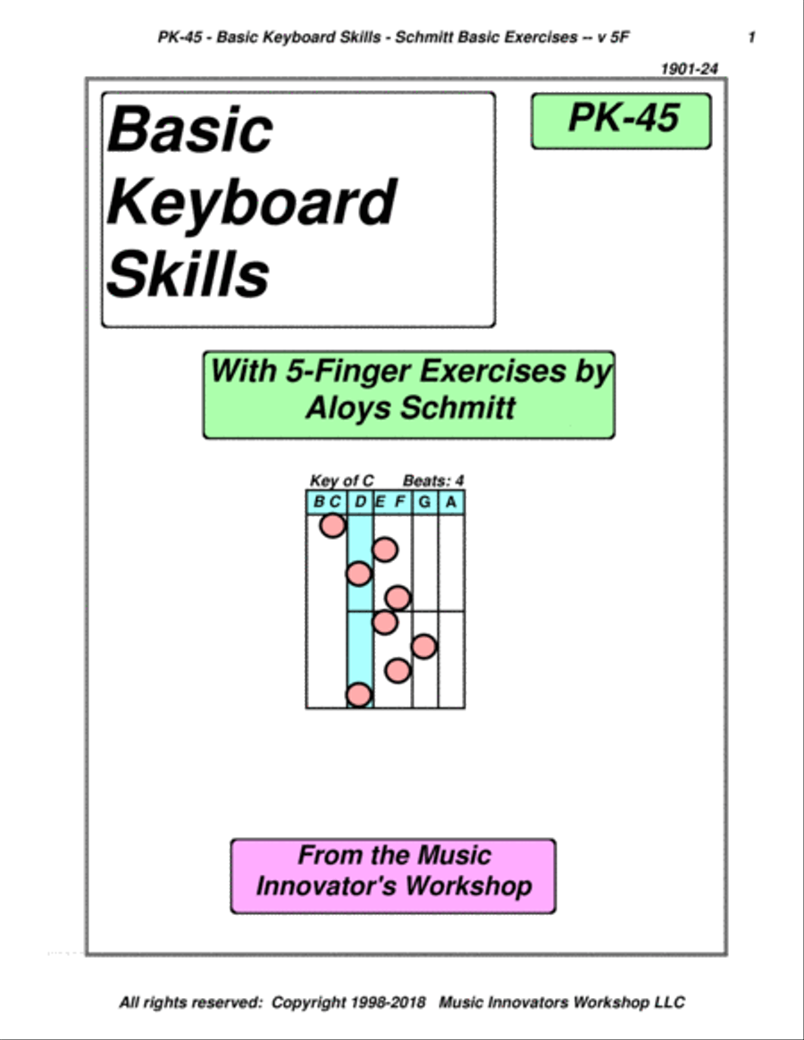 PK-45 - Basic Keyboard Skills - Schmitt Exercises Small Ensemble scores gallery preview page 1
