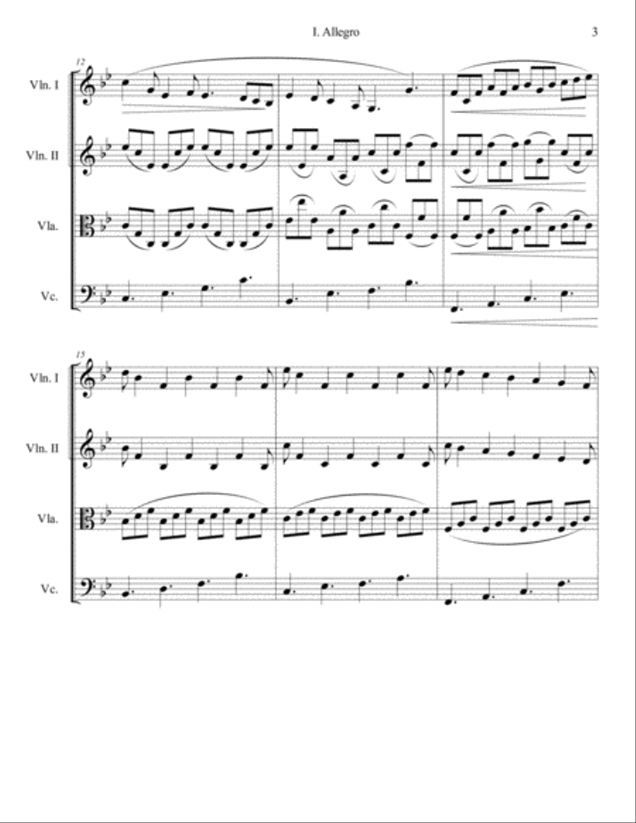 String Quartet No. 1 String Quartet scores gallery preview page 4
