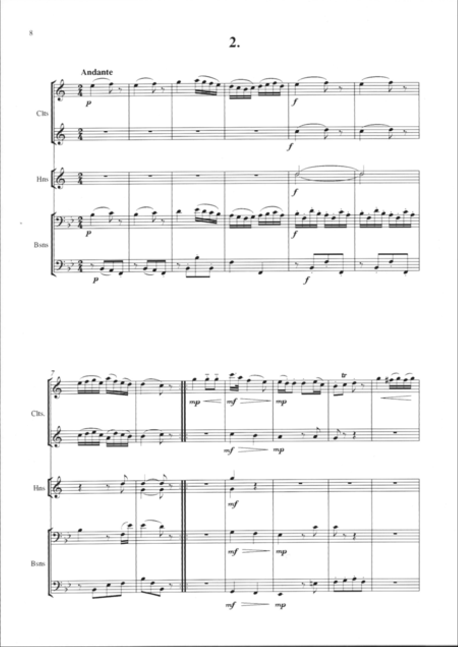 Mozart - Divertimento No. 8 K2i3 Bassoon scores gallery preview page 3