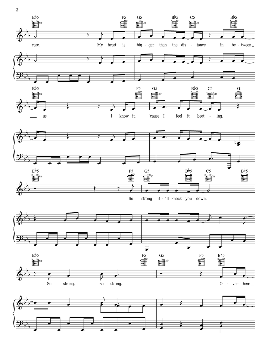 Proof Proof Piano, Vocal, Guitar scores gallery preview page 2