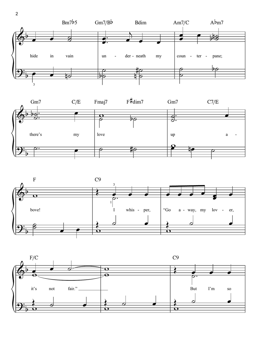 Dancing On The Ceiling Easy Piano scores gallery preview page 2