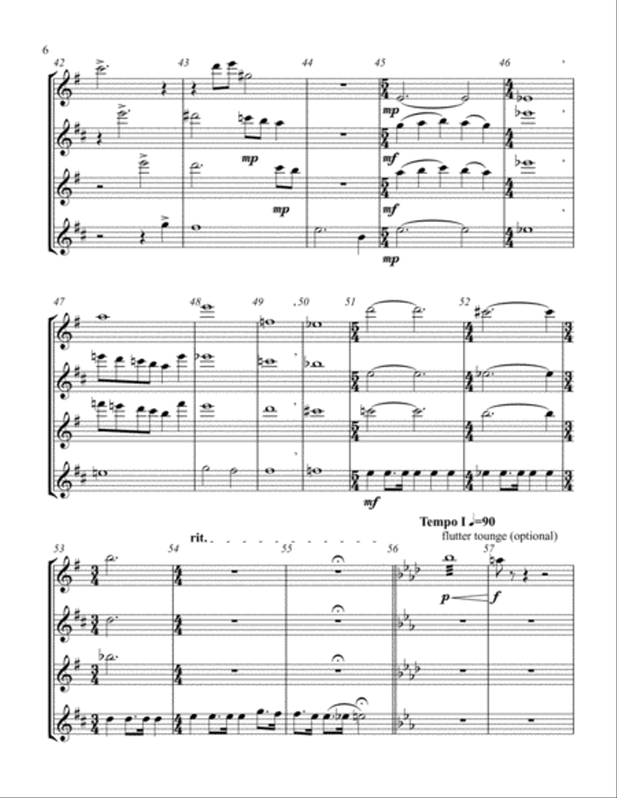 Family Saxaque Woodwind Quartet scores gallery preview page 6