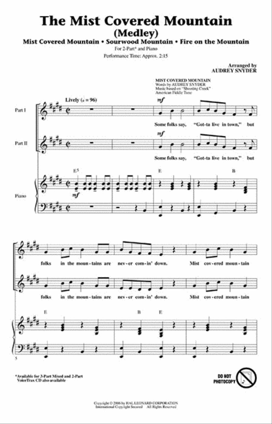 The Mist Covered Mountain (Medley) Choir scores gallery preview page 2